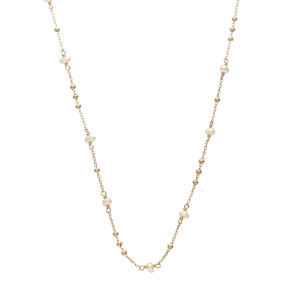Silk & Steel Dotty Pearl Necklace